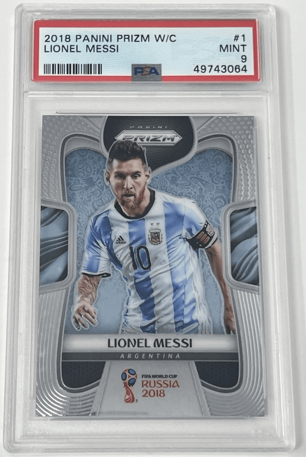 Lionel Messi Prizm World Cup 2018 PSA 9